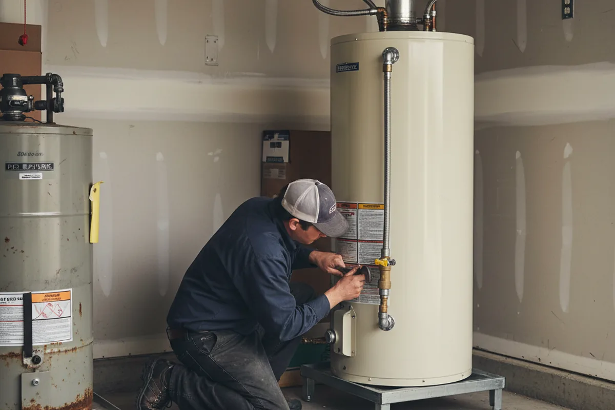Water heater and shutoff valve replacement in Casmalia